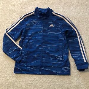 Adidas track jacket. Boys size medium 10-12.